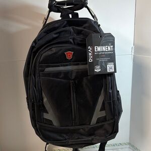 Dukap Eminent Laptop Backpack, Black, NWT